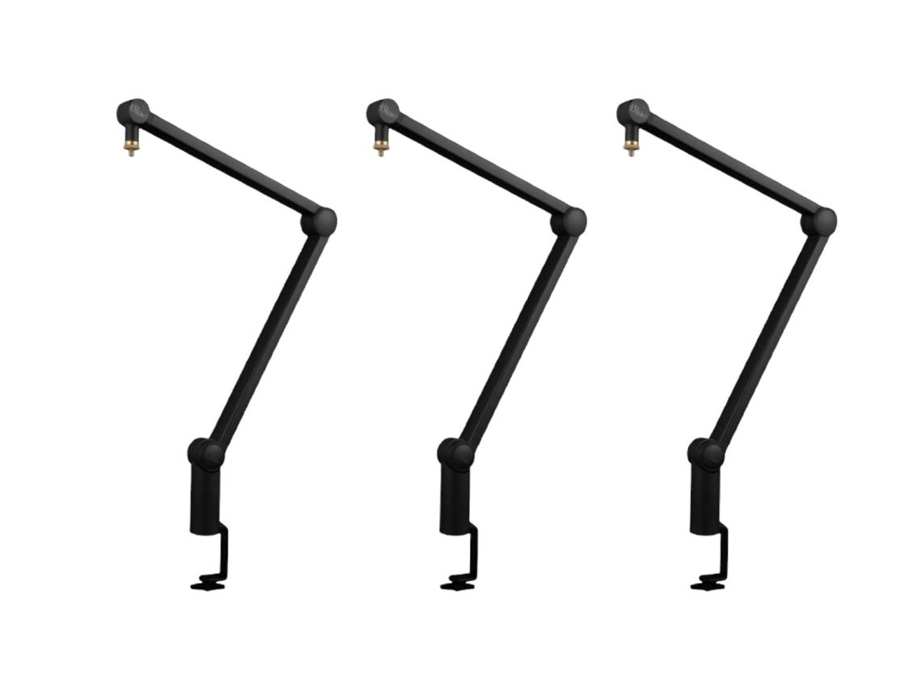 3 x microphone boom arm + xlr cables  podcast stand h6 h5 mic