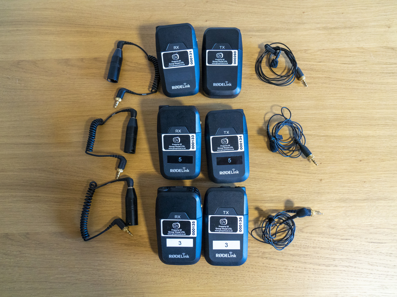 3 x rodelink filmmaker wireless radio mic sets