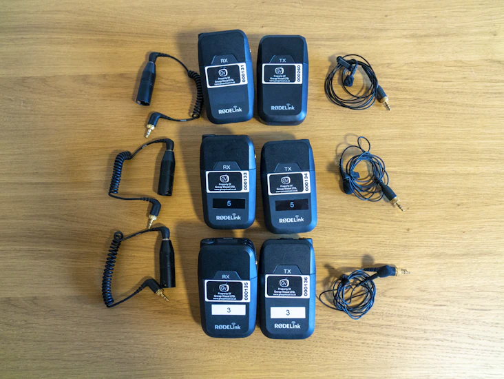 3 x rodelink filmmaker wireless radio mic sets