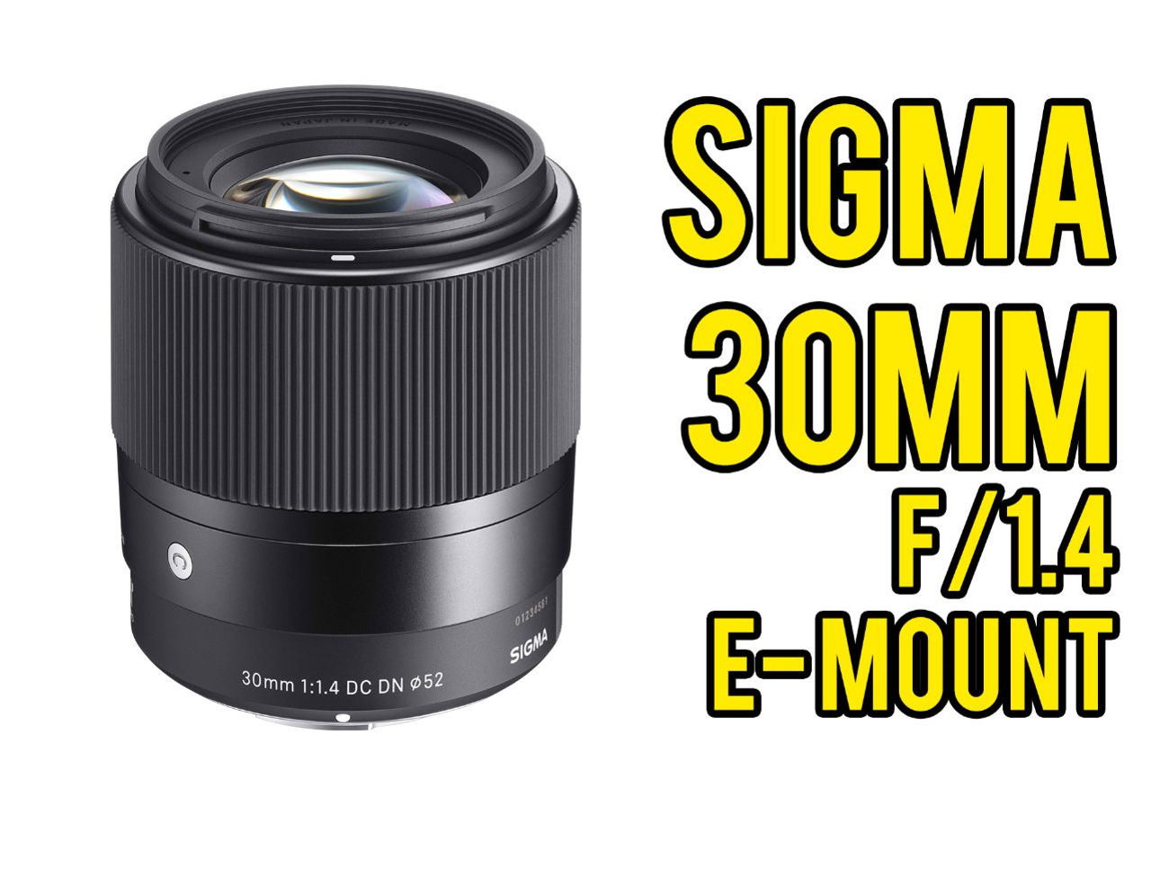 30mm f/1.4 sigma prime lens (e mount)