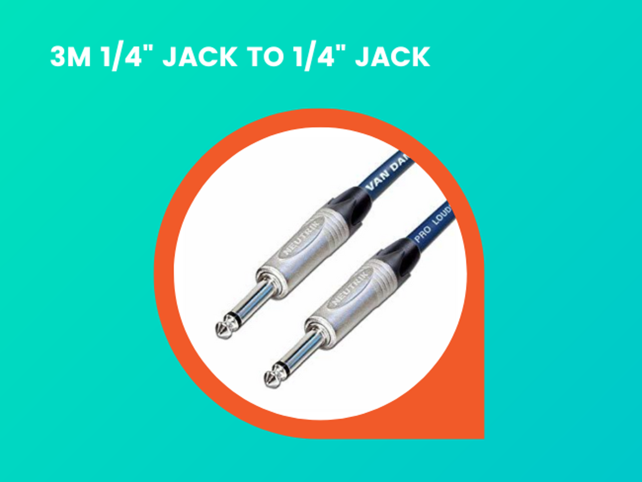 3m  1/4" jack to  1/4" jack