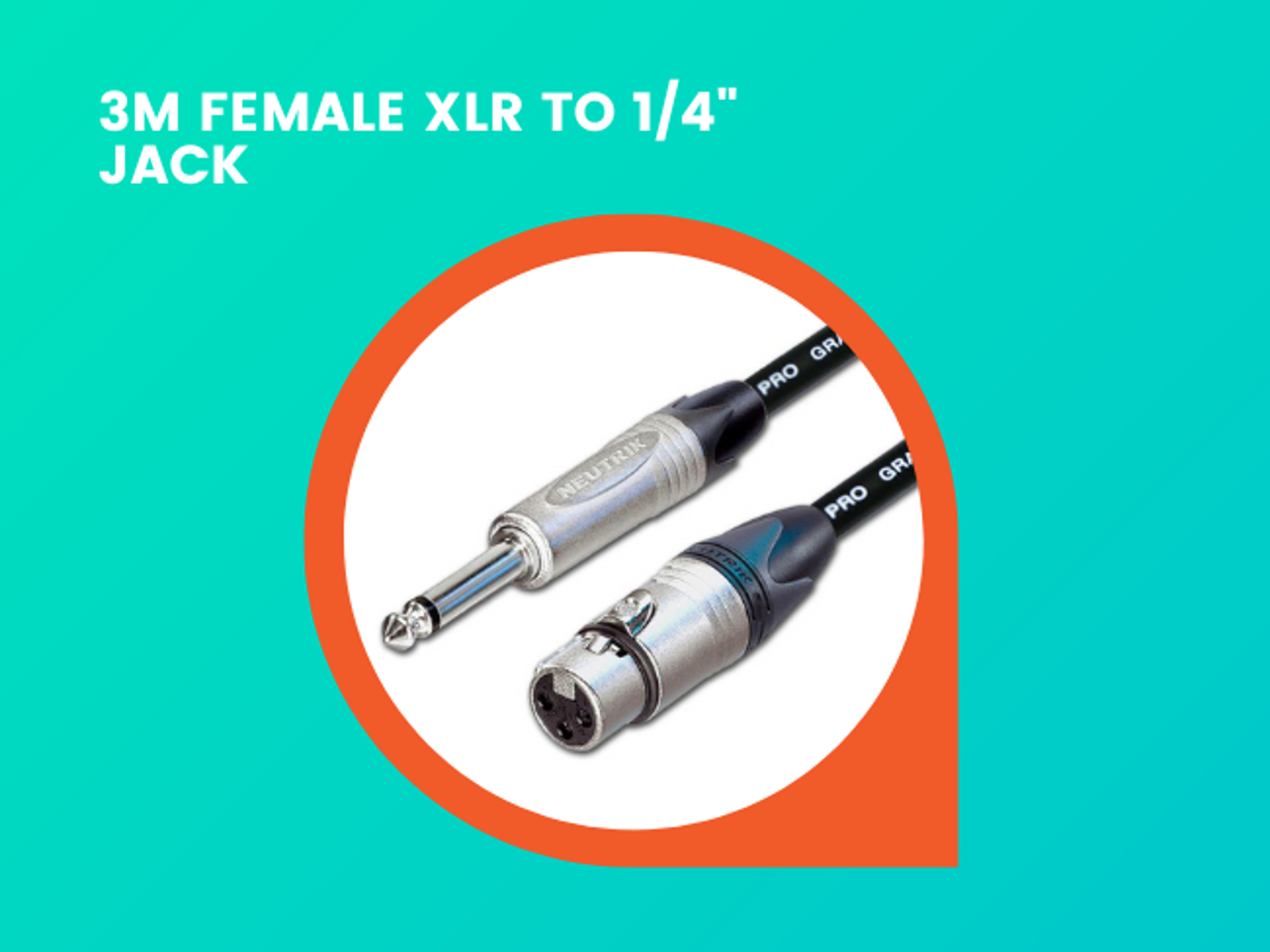 3m female xlr to 1/4" jack