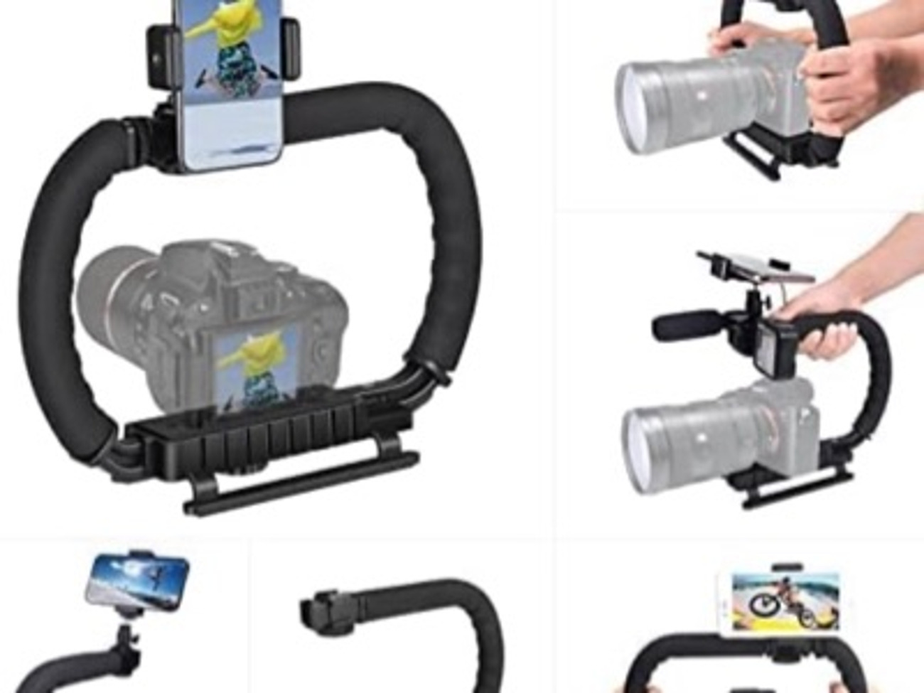3-shoe dslr stabiliser holder rig