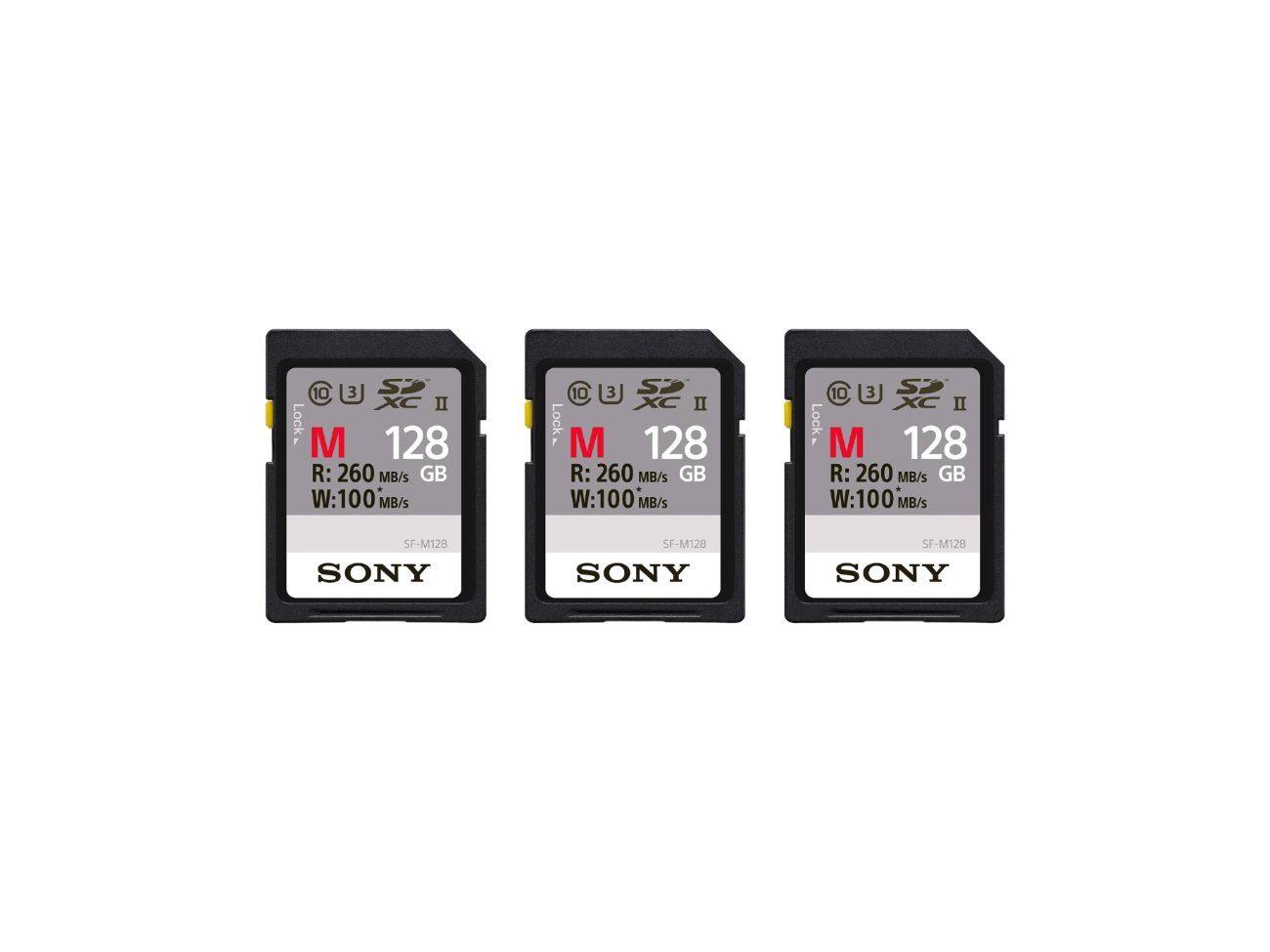 3x 128gb ush-ii high speed 4k cards (work with 400mbs gh5s all-i)