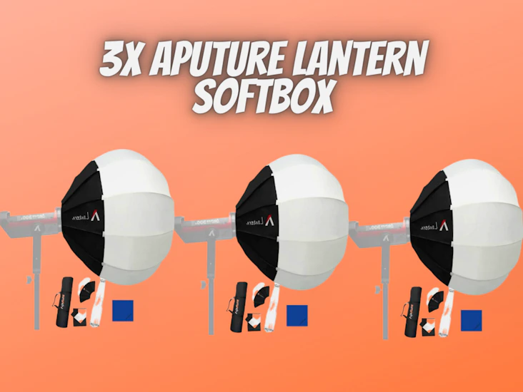 3x aputure lantern softbox soft light gb
