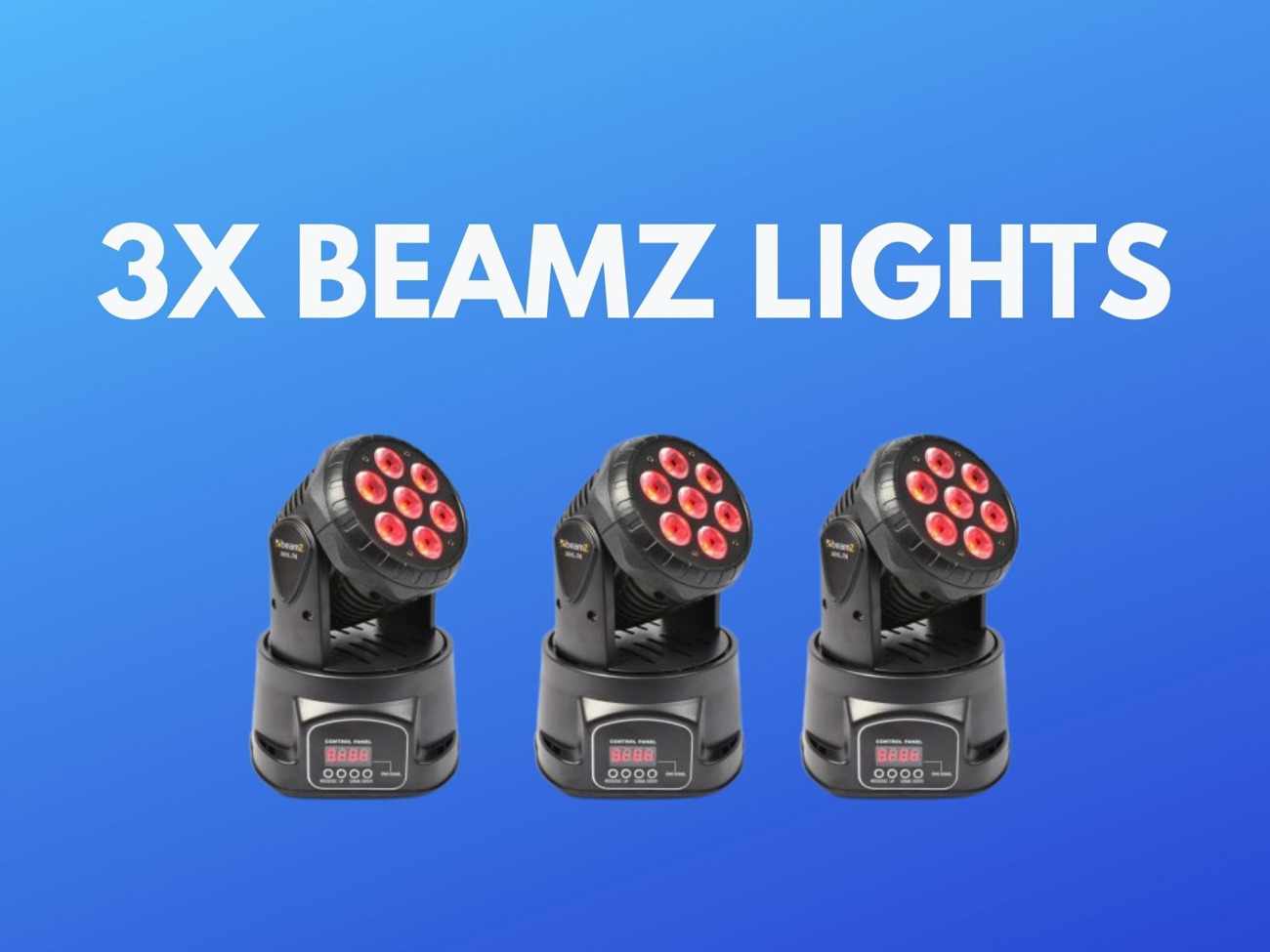 3x beamz moving head 70w