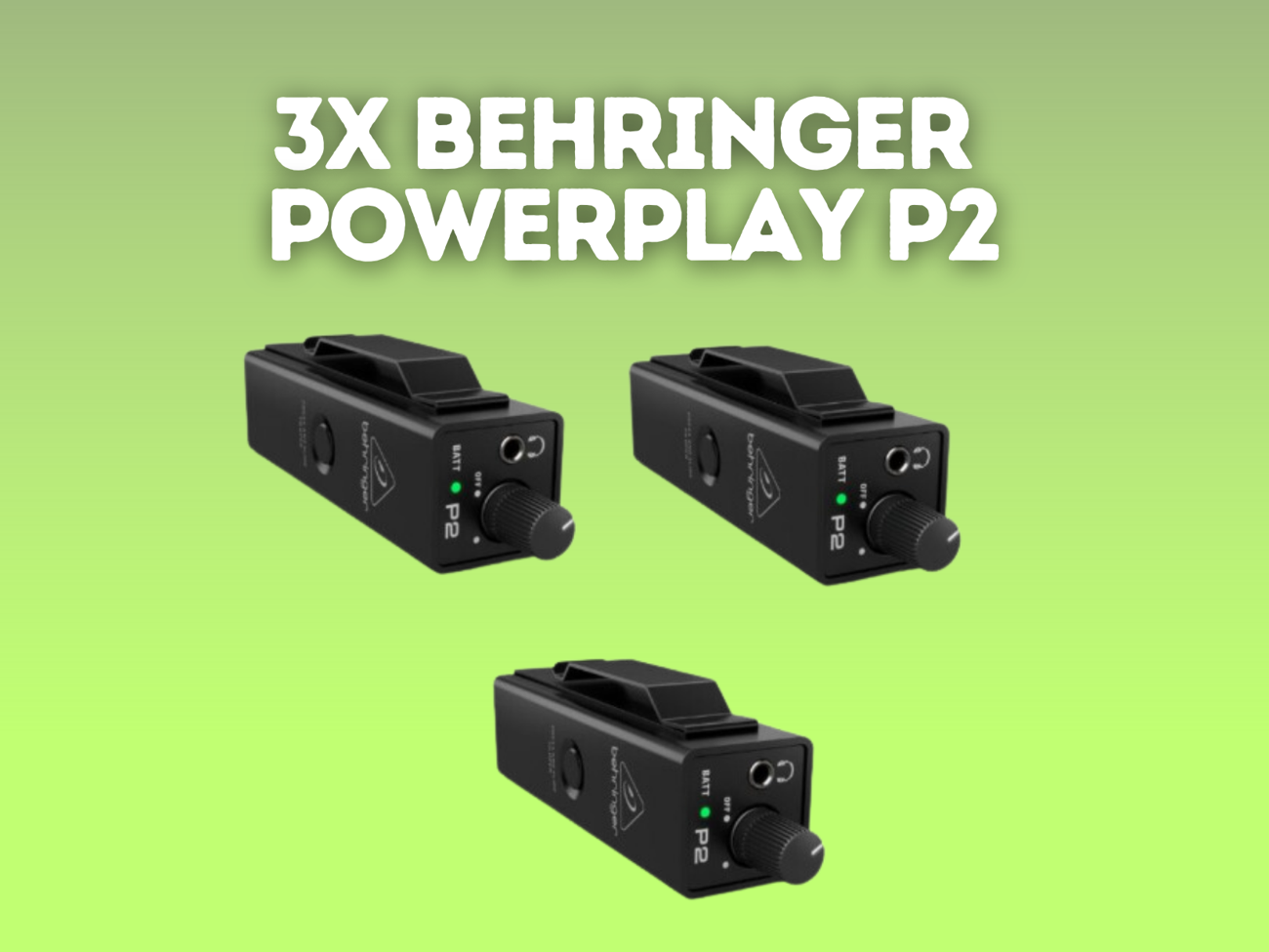 3x behringer powerplay p2 personal in-ear monitor amplifier