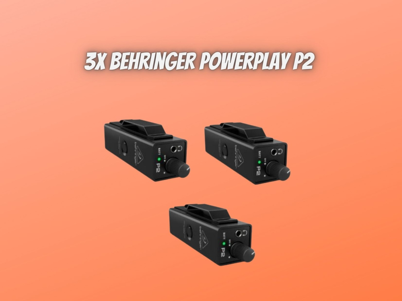 3x behringer powerplay p2 personal in-ear monitor amplifier