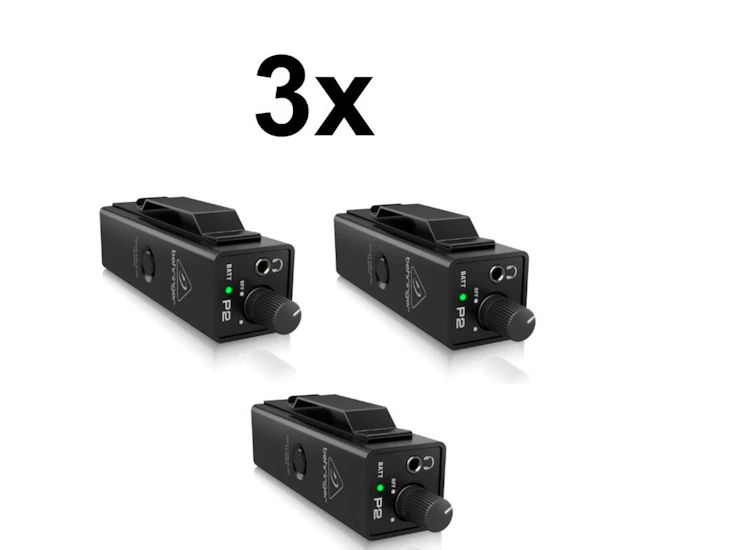 3x behringer powerplay p2 personal in-ear monitor amplifier