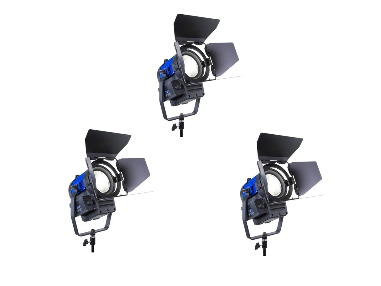 3x dracast fresnel led 500w daylight light