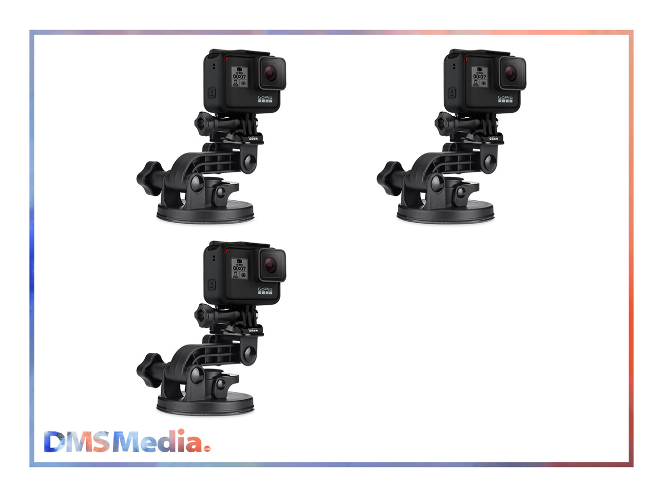 3x gopro hero 9 - black + 3x suction mount
