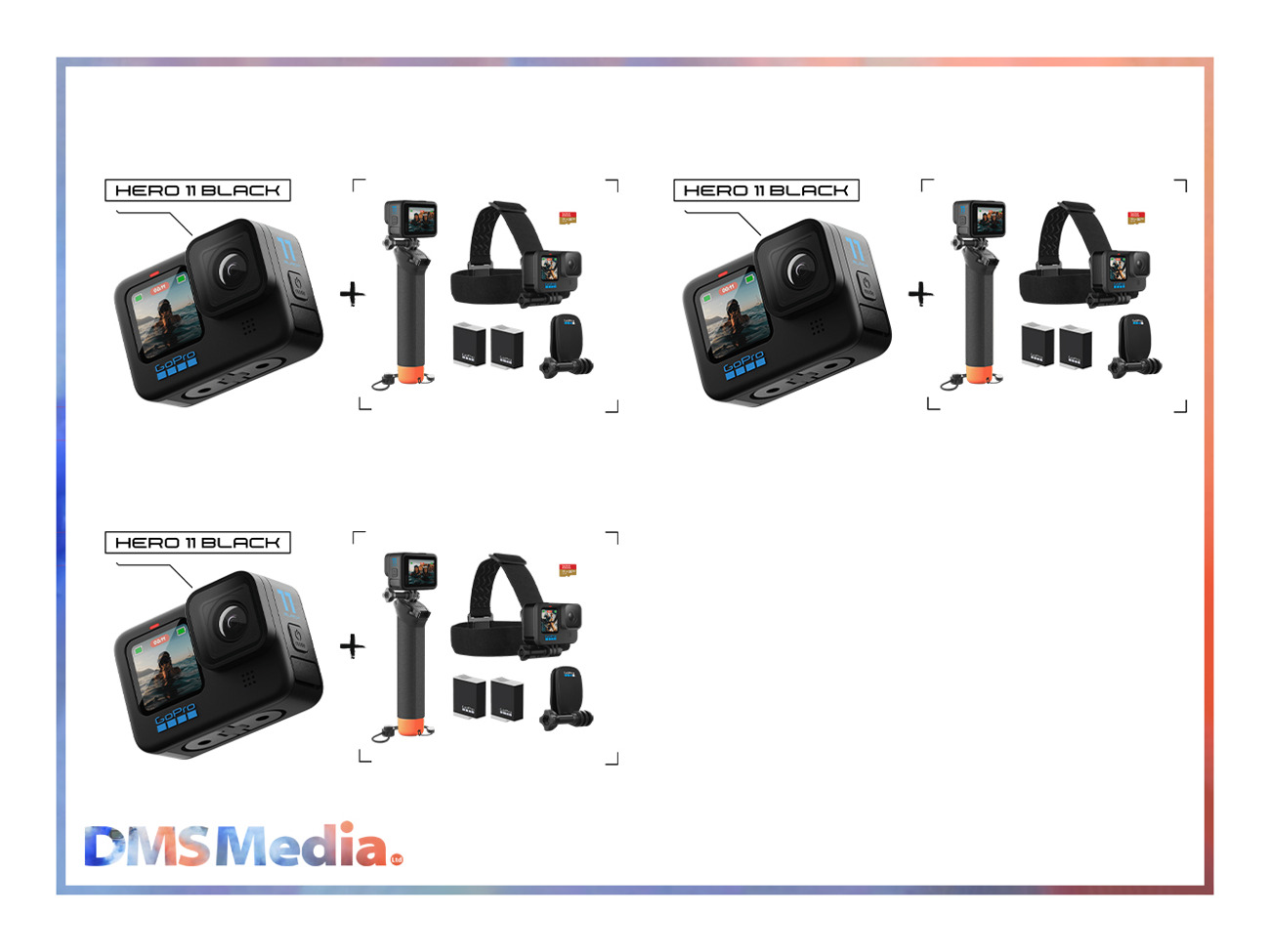 3x gopro hero11 black + accessories bundle