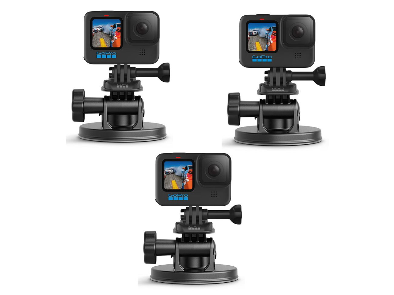 3x gopro hero11 black, accessories and suction mounts