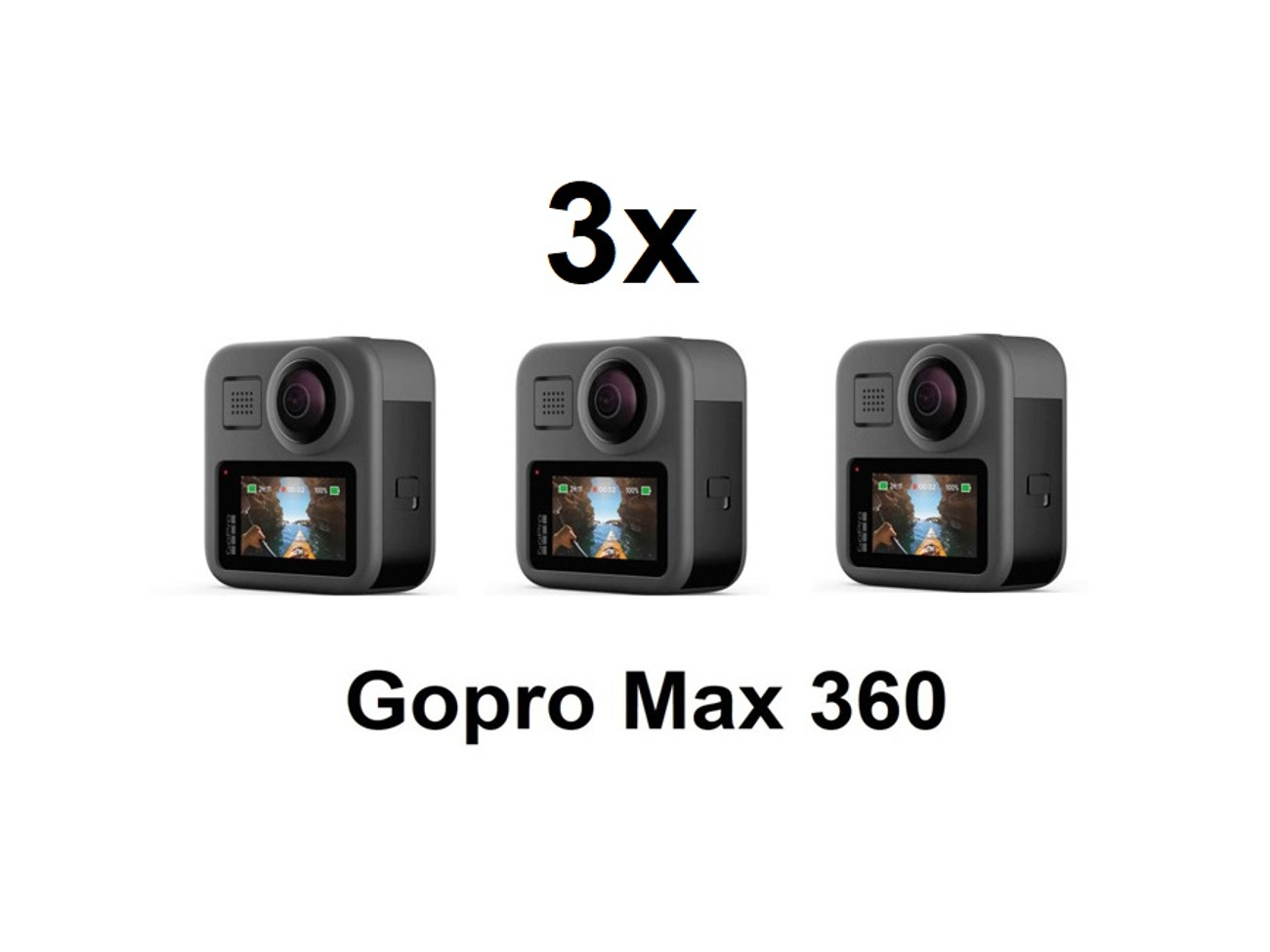 3x gopro max 360 degree digital camera 5.2k 