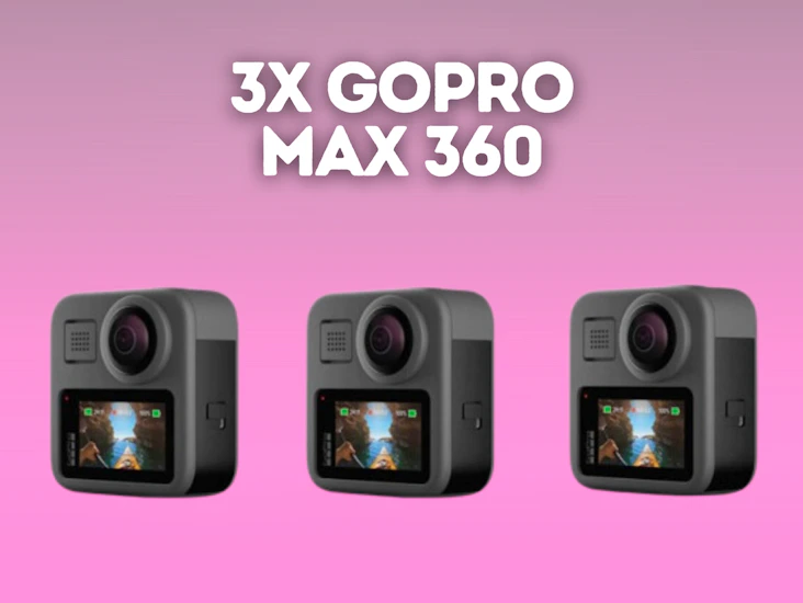 3x gopro max 360 degree digital camera 5.2k