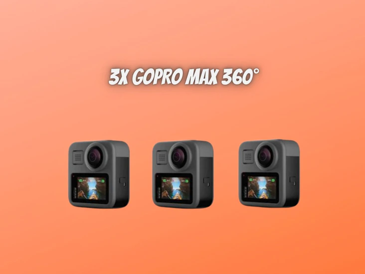 3x gopro max 360 degree digital camera action camera