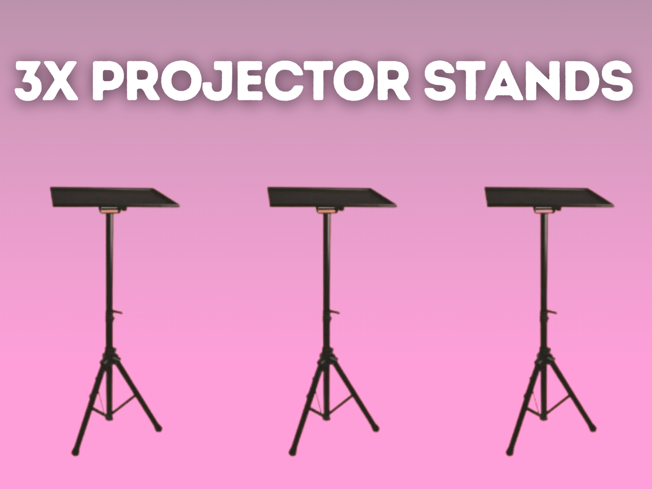 3x heavy duty laptop projector floor stand