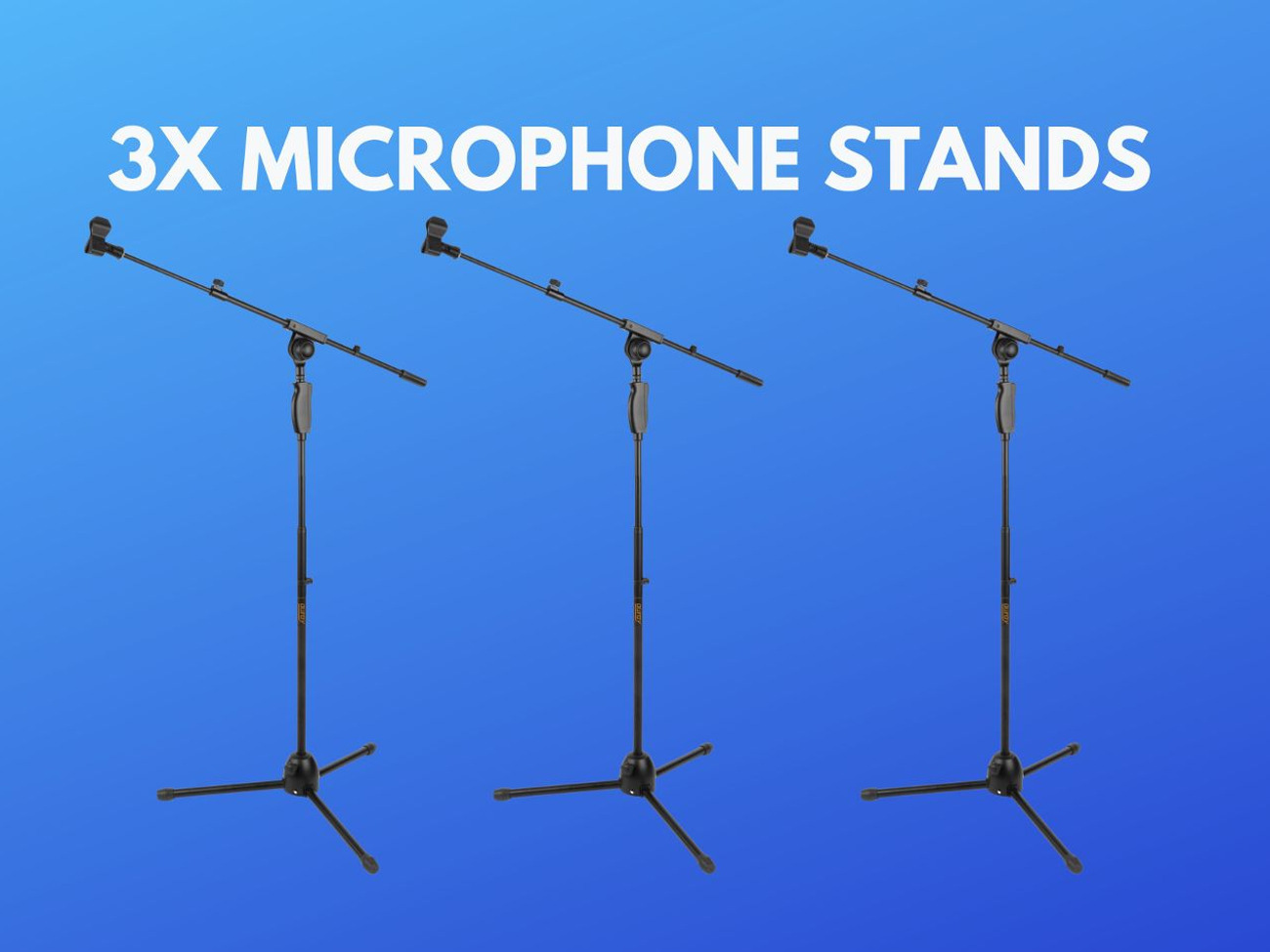 3x hercules ms631b microphone boom stand