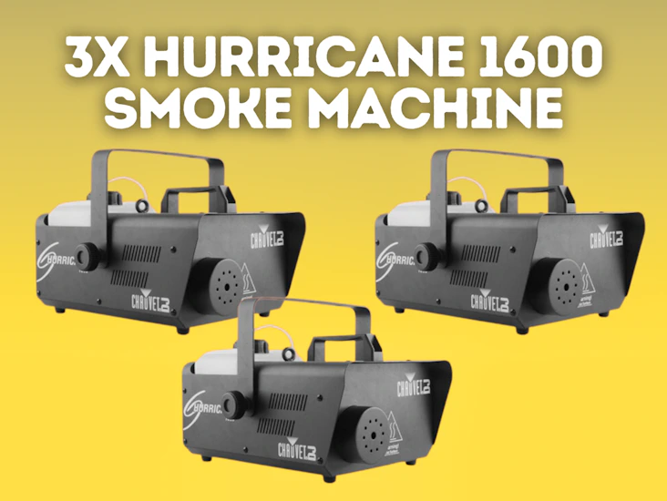 3x hurricane 1600 fogger machine 1600w smoke machine fog