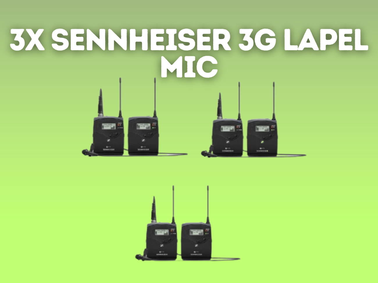 3x lapel microphone sennheiser 3g set