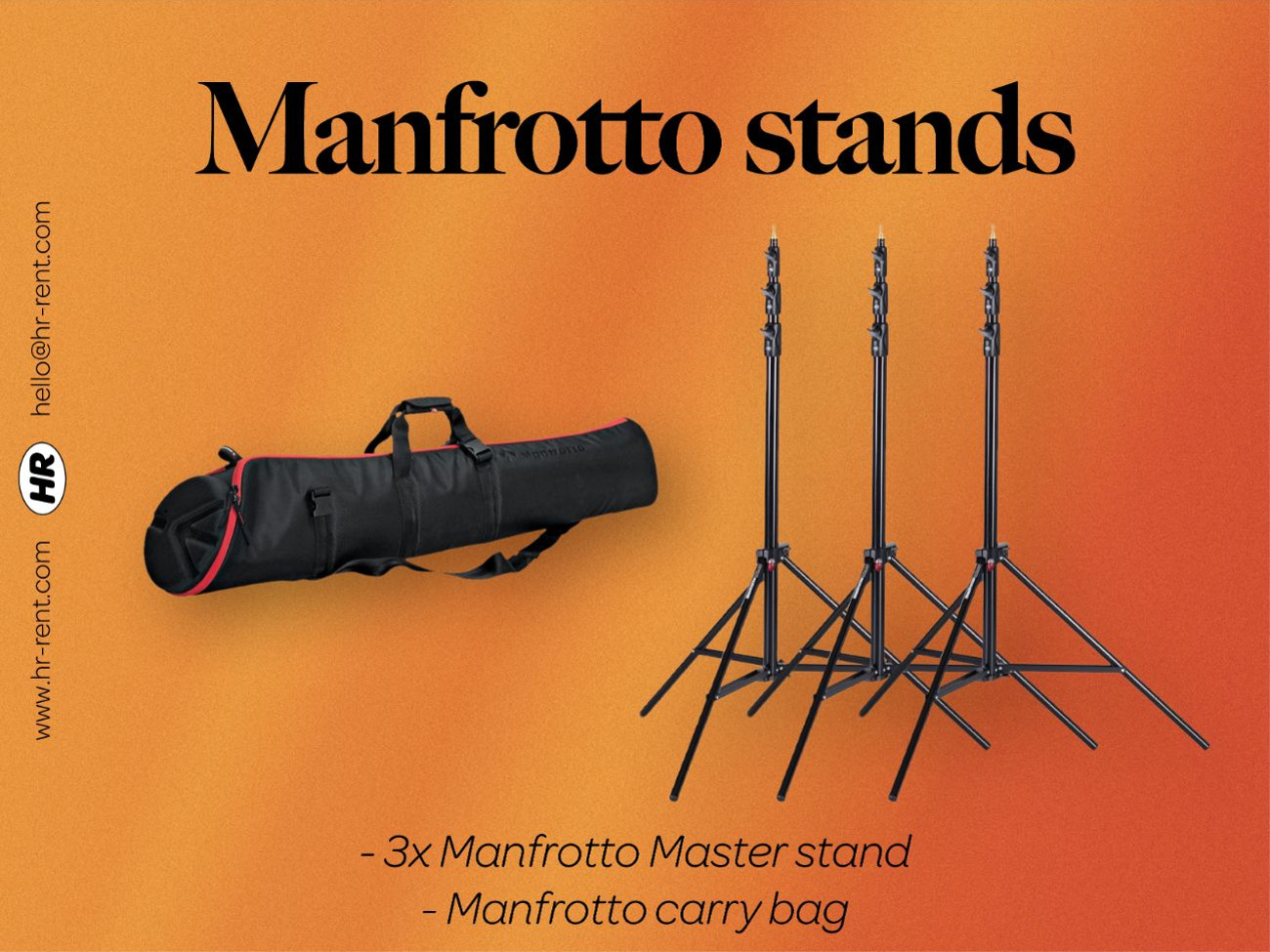 3x manfrotto master stand (light stand)