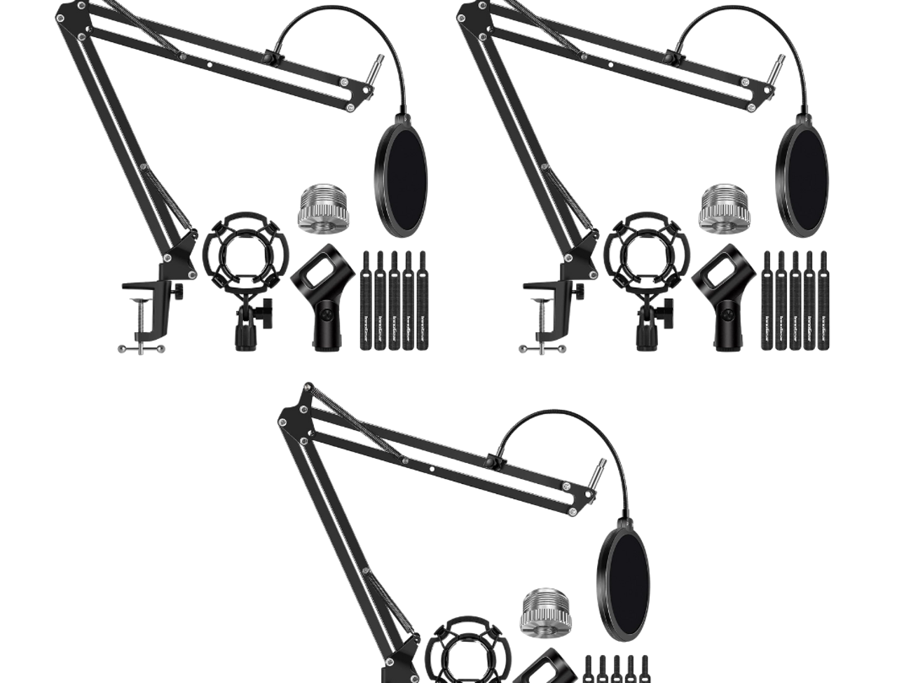 3x microphone stand mic arm suspension boom  arm stand 