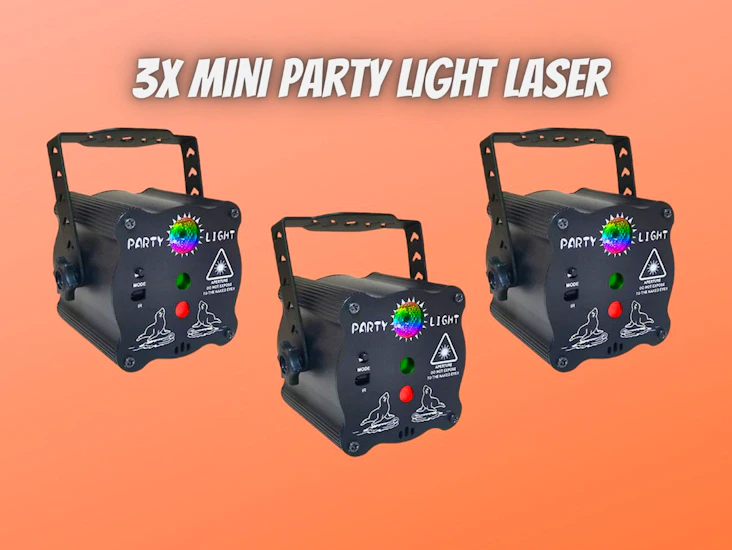 3x mini party light laser, 120 patterns, usb