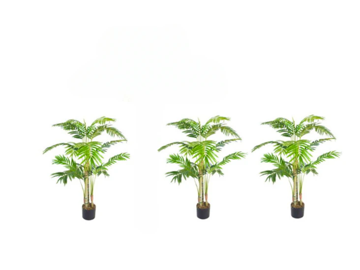 3x palm tree plants for decorations