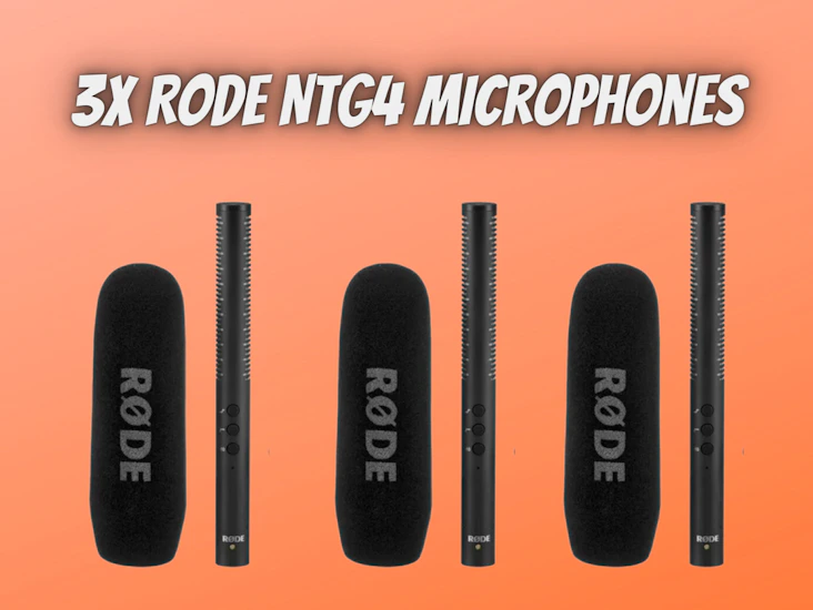 3x rode ntg4+ microphones