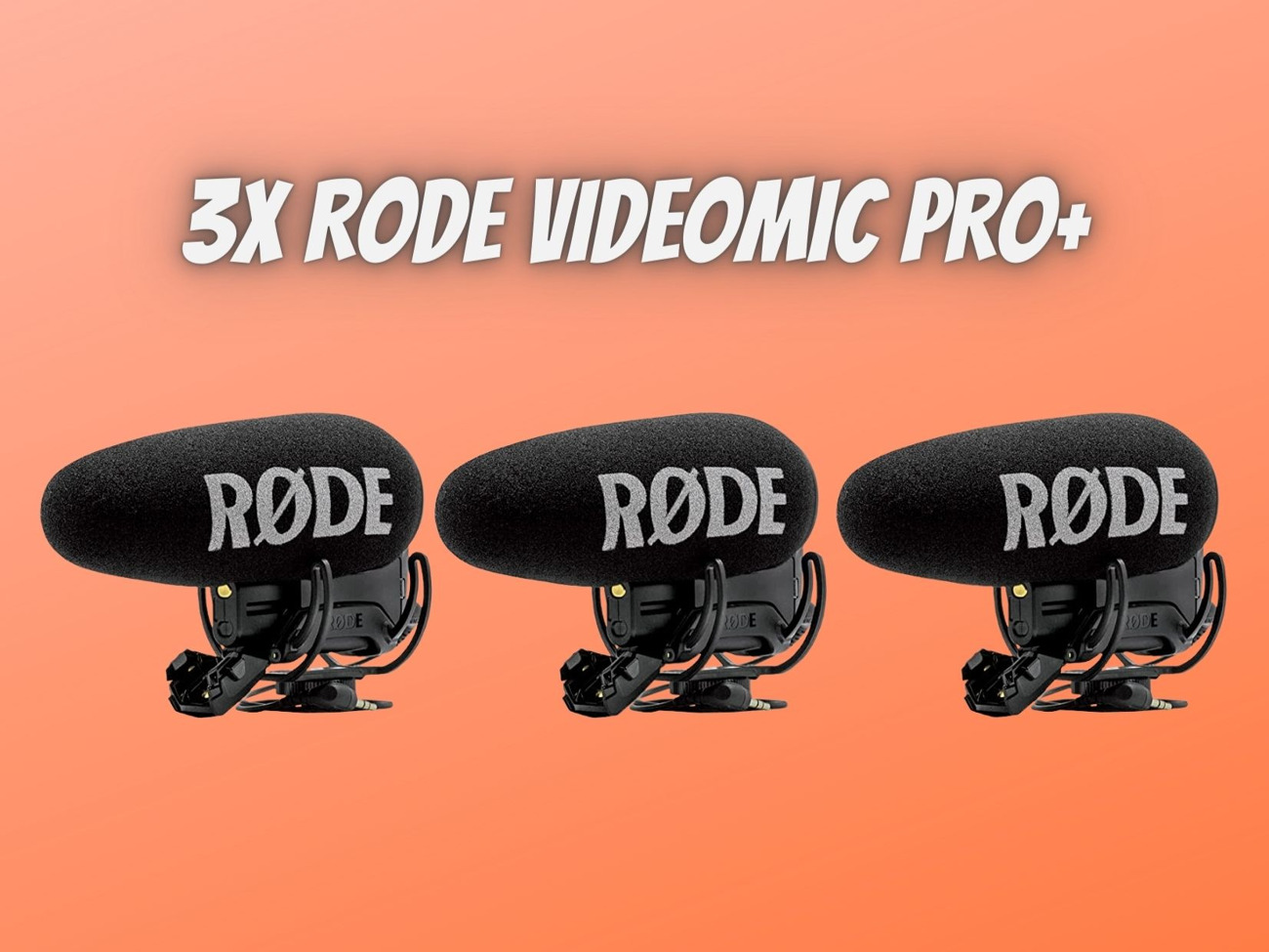 3x rode videomic pro plus pro+ microphones
