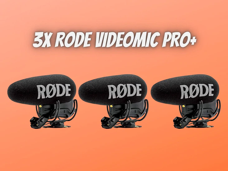 3x rode videomic pro plus pro+ microphones
