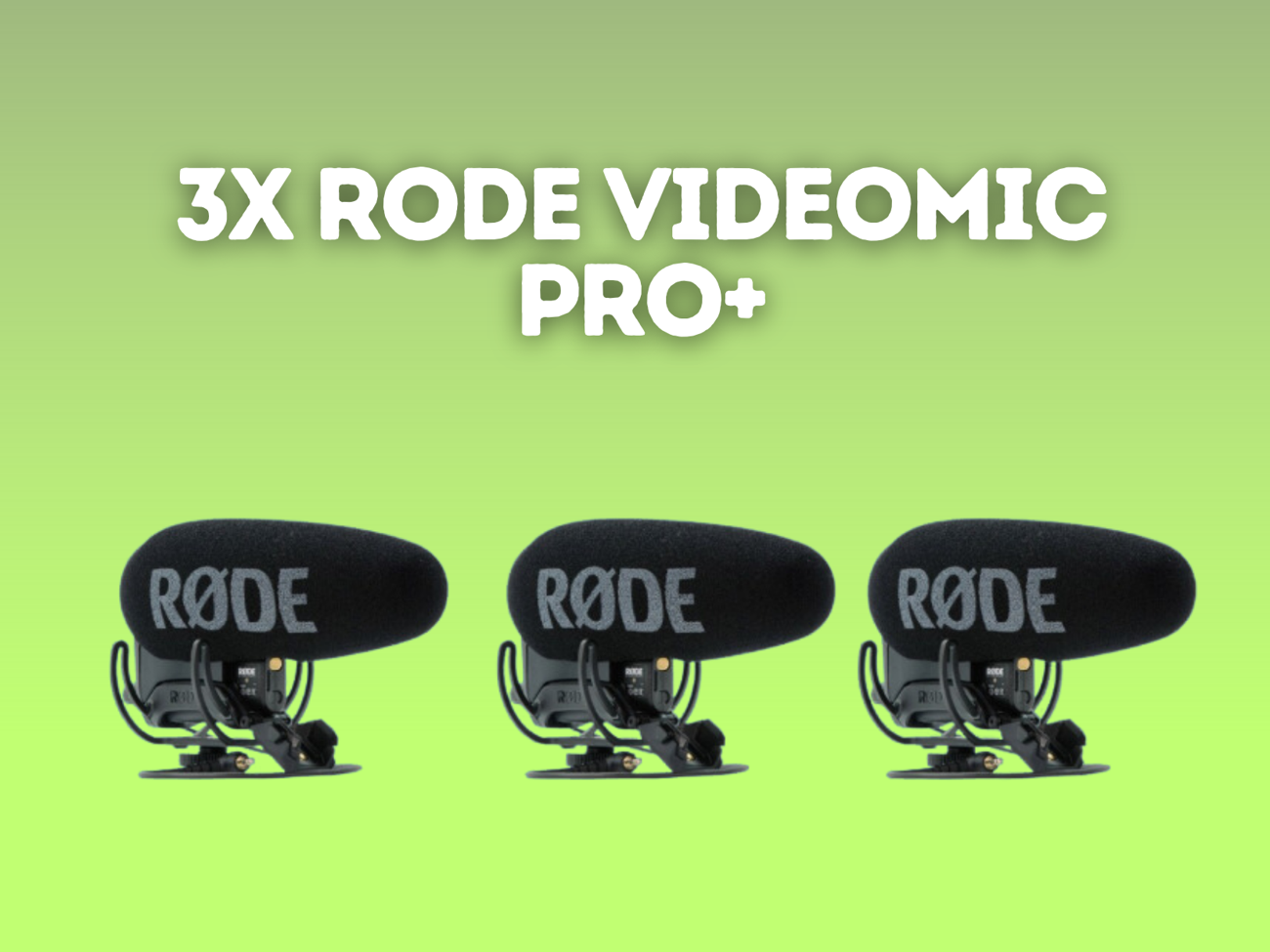 3x rode videomic pro+ pro plus microphones