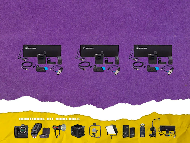 3x sennheiser avx radio/lav wireless mic - interview kit