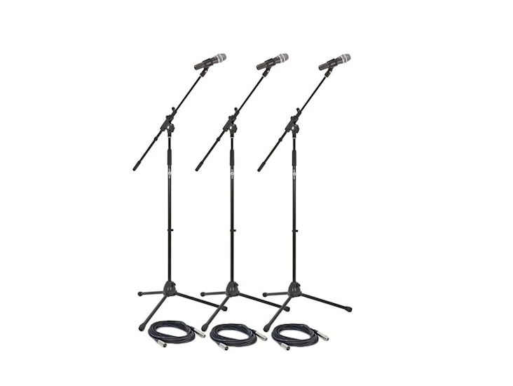 3x shure sm58 microphone + stands and 6m xlr