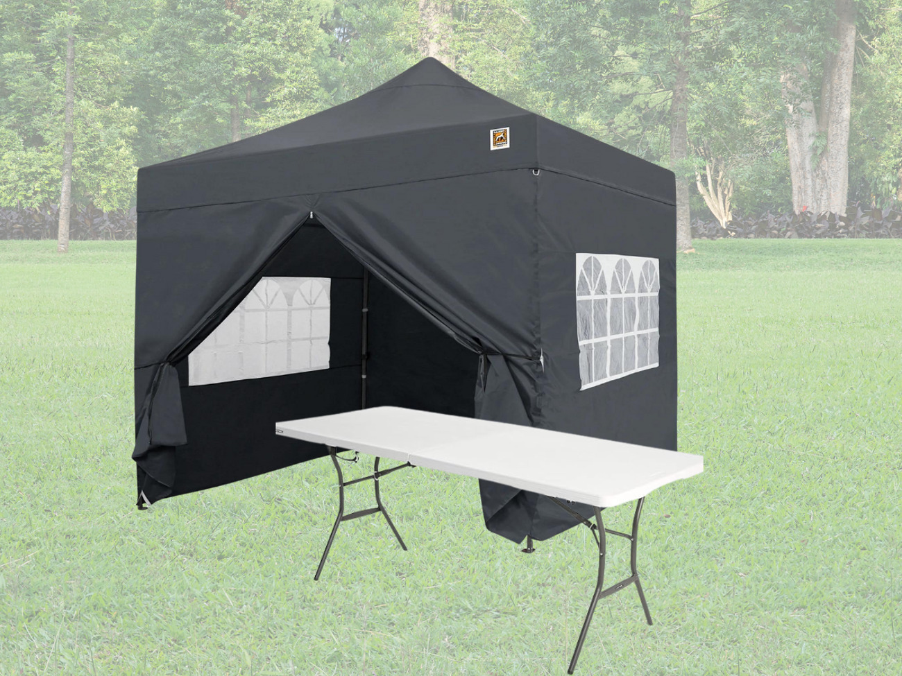 3x3m pop-up gazebo & 6ft table - garden party, bbqs, filming