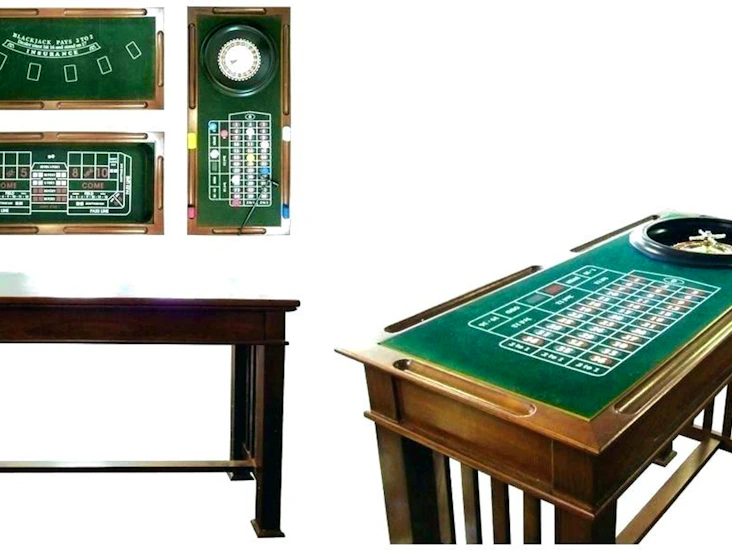 4 in 1 casino game table, roulette craps