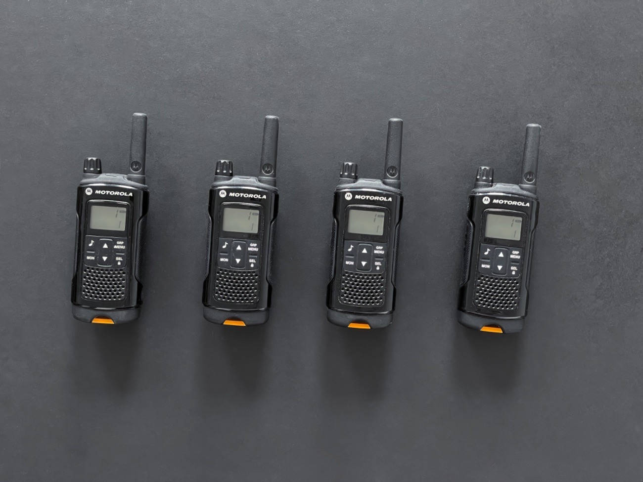 4 motorola xt180 walkie talkies 
