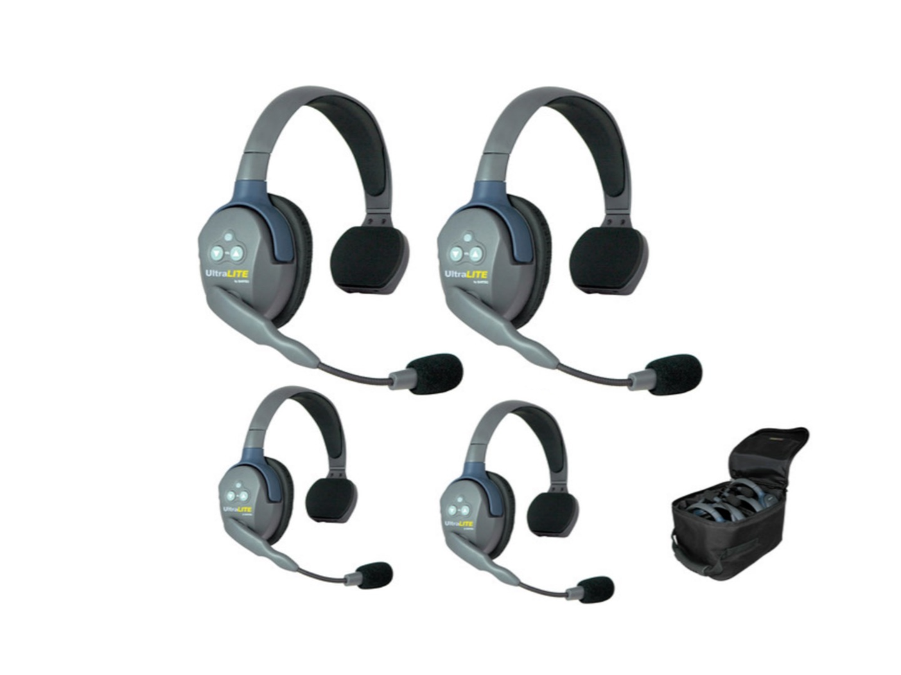 4 person eartec ultralite wireless talkback comm system headsets