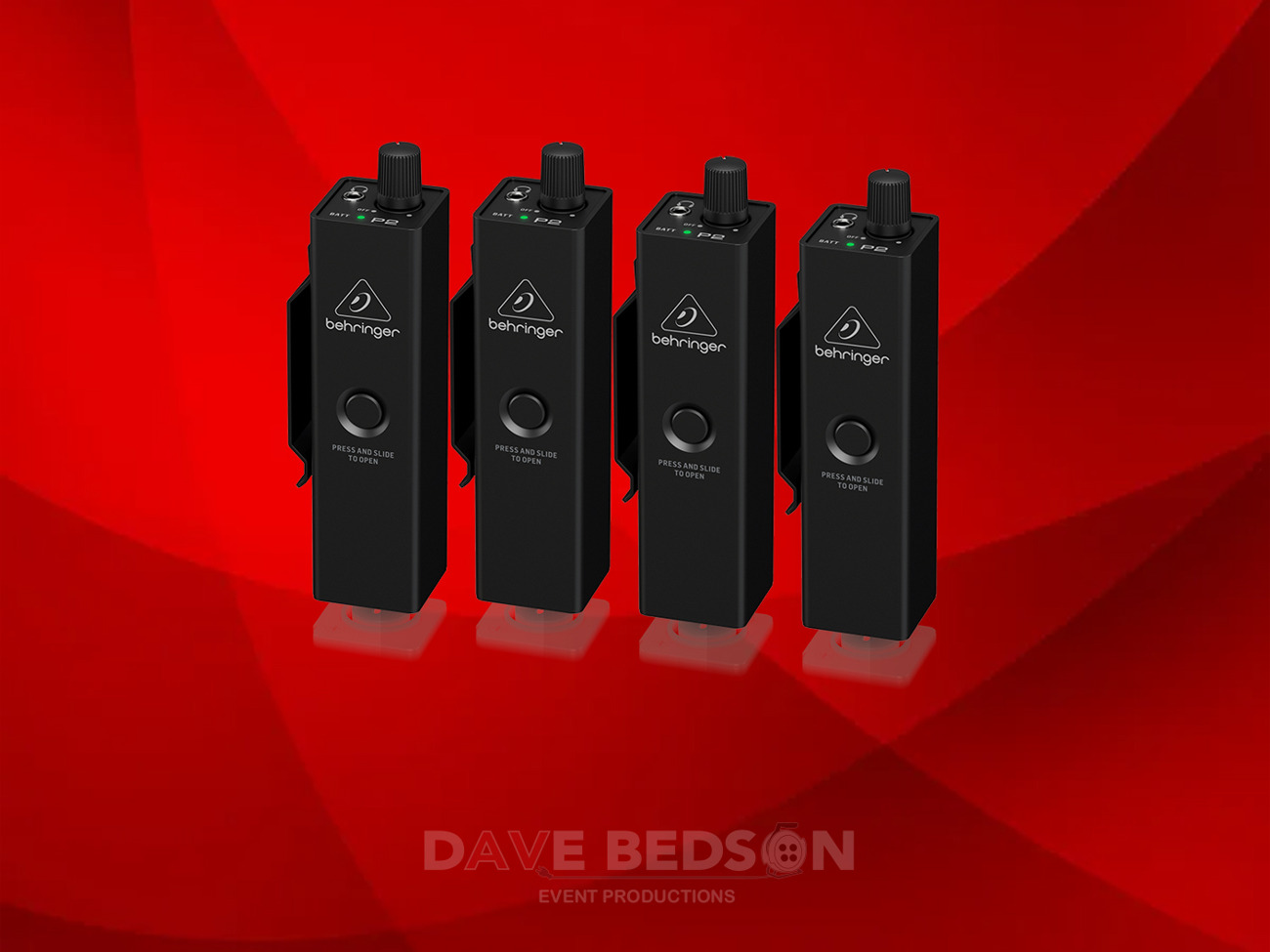 4 x   behringer p2 in ear monitor headphone amps.
