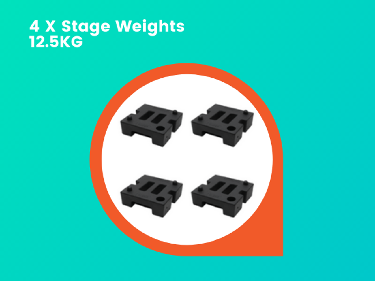 4 x 12.5kg stage weights