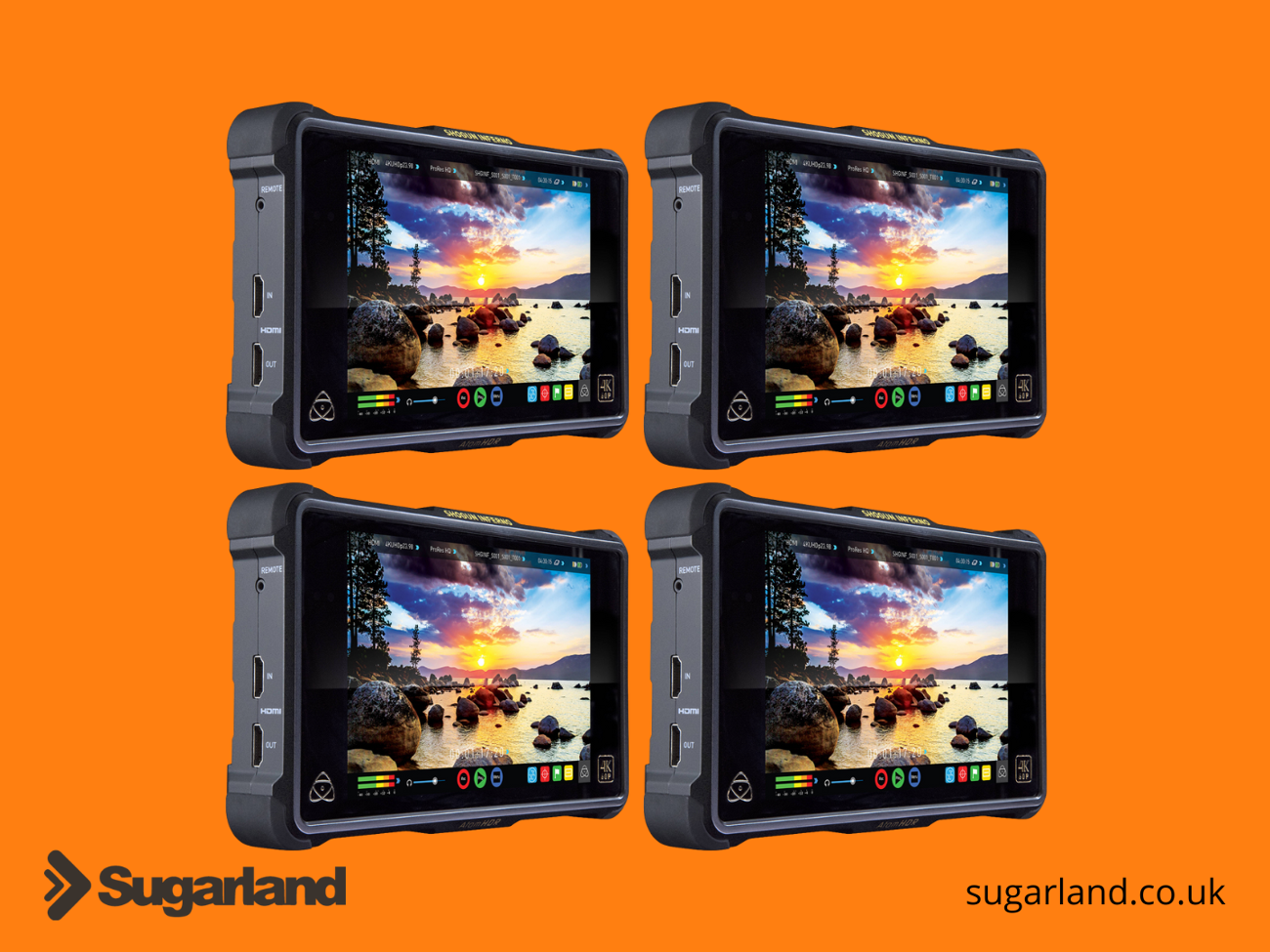 4 x atomos shogun inferno 4k monitor/recorder
