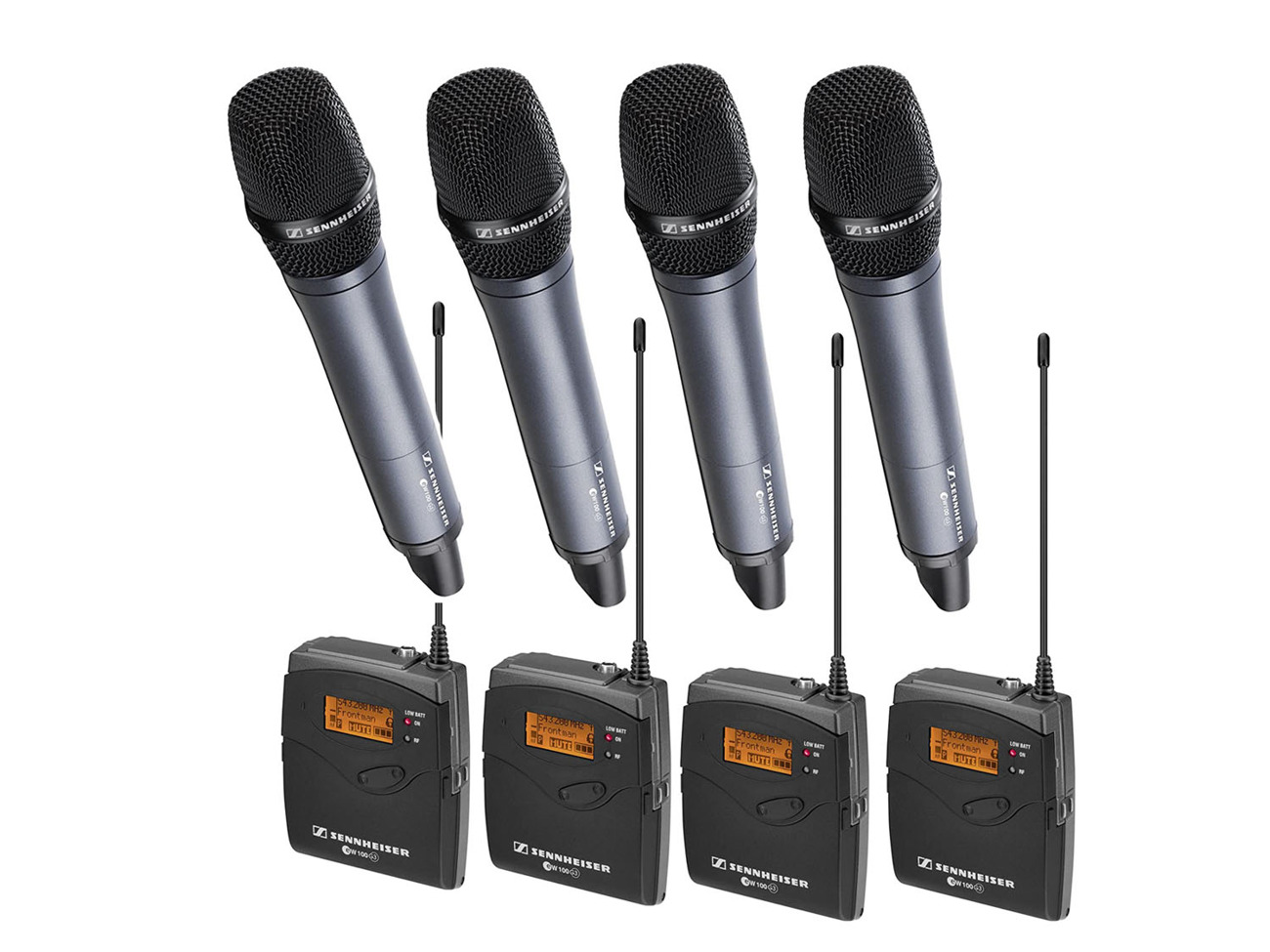 4 x handheld wireless  radio mic sennheiser skm 835 g4