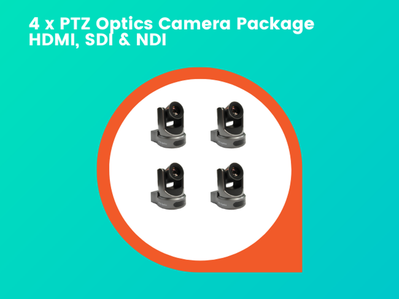 4 x ptz optics package pan tilt zoom camera