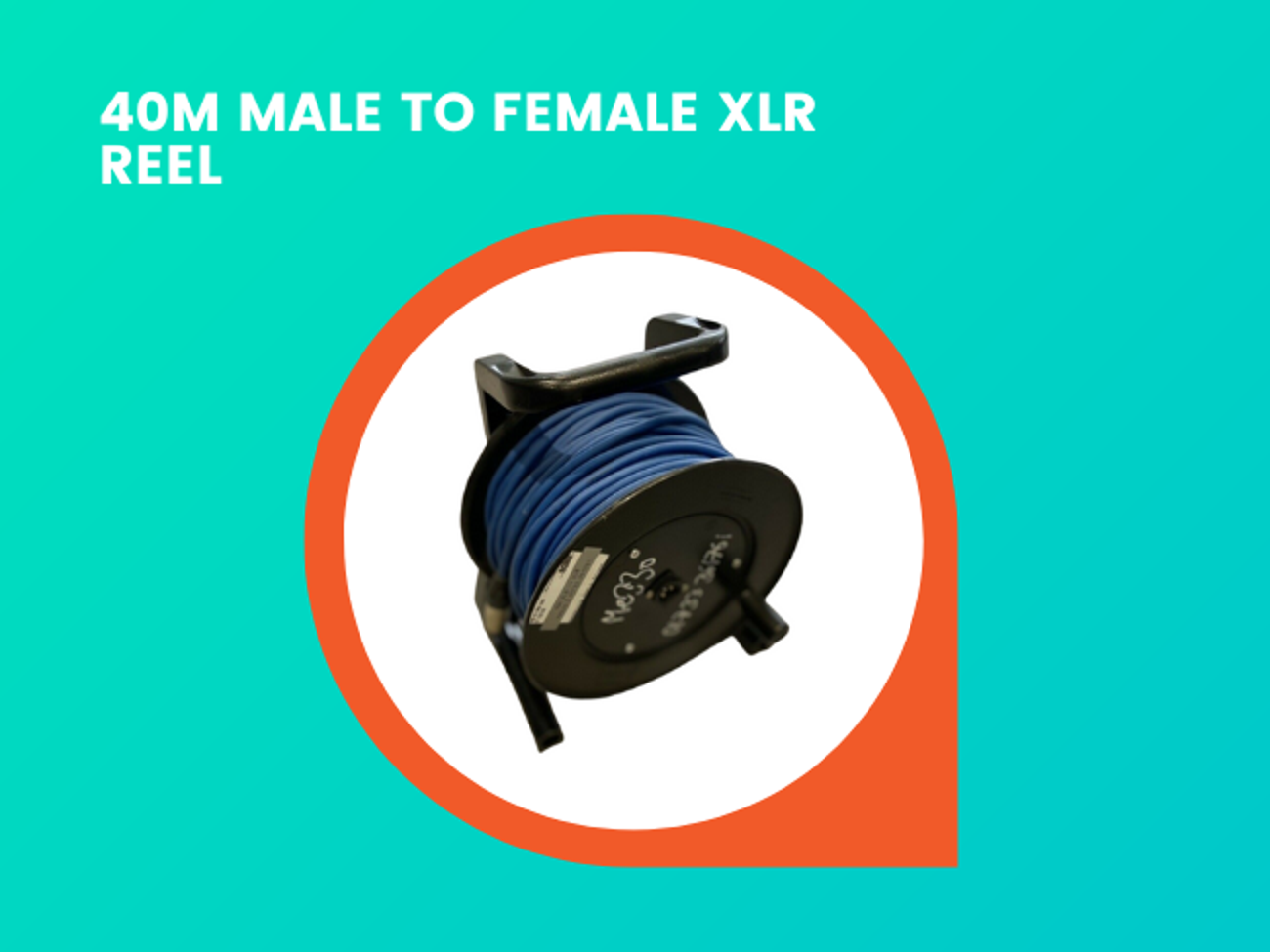 40m male to female xlr reel