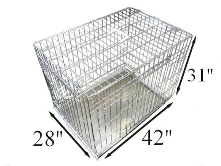 42" ellie-bo dog puppy cage folding crate with divider