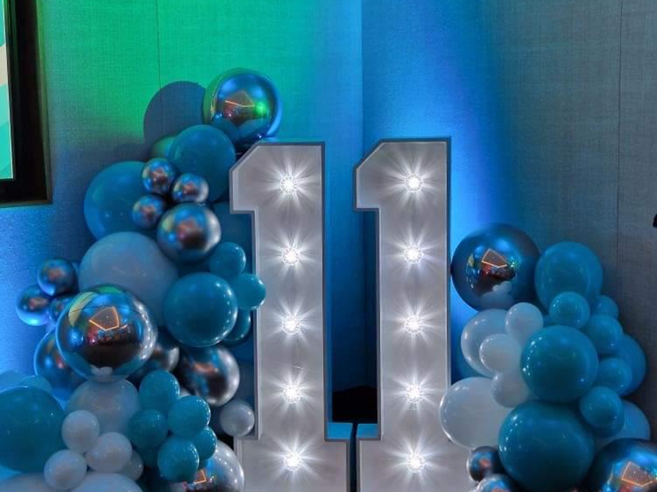 4ft led number lights for hire