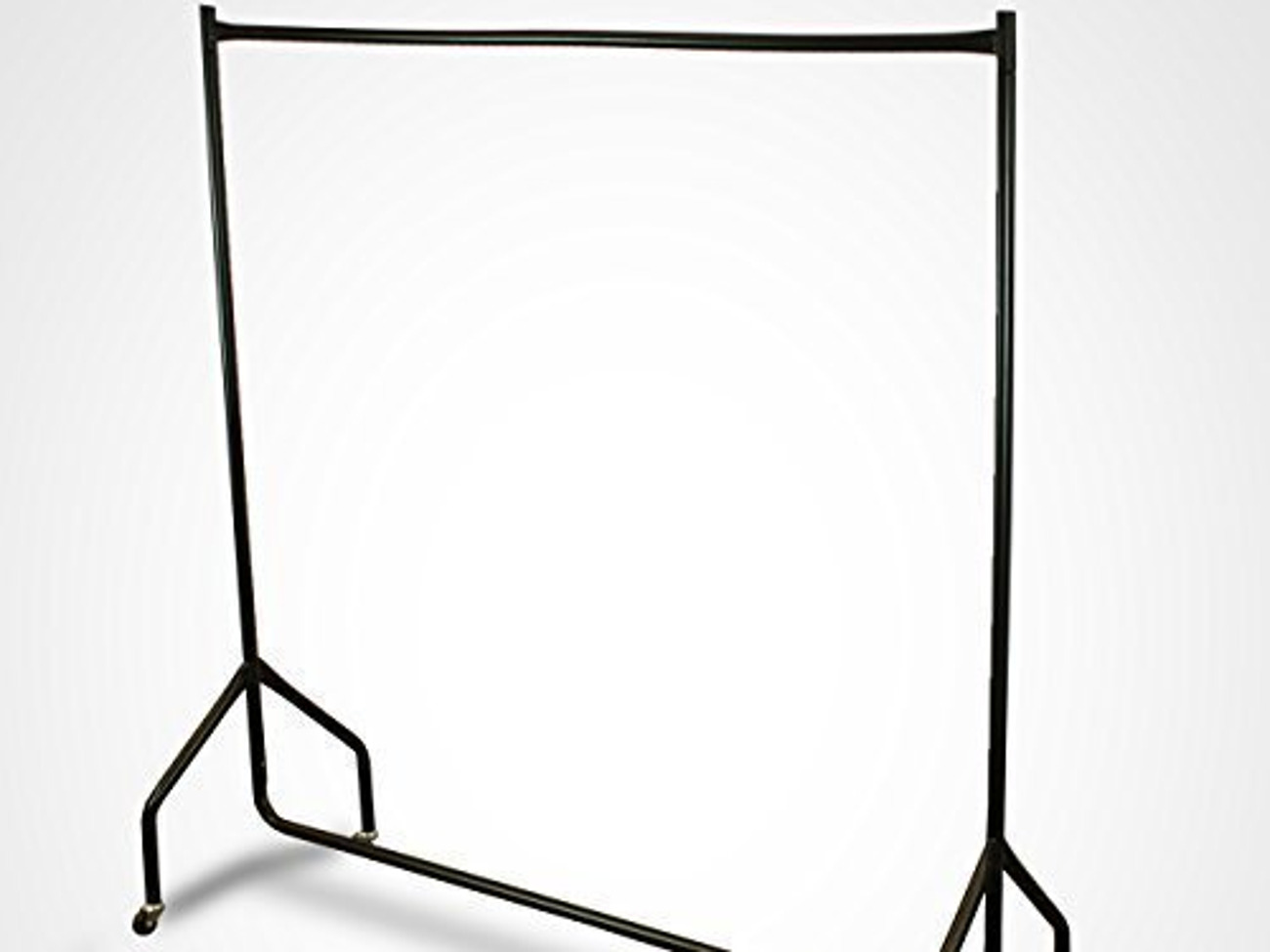 4ft long x 5ft tall heavy duty black steel clothes rail 