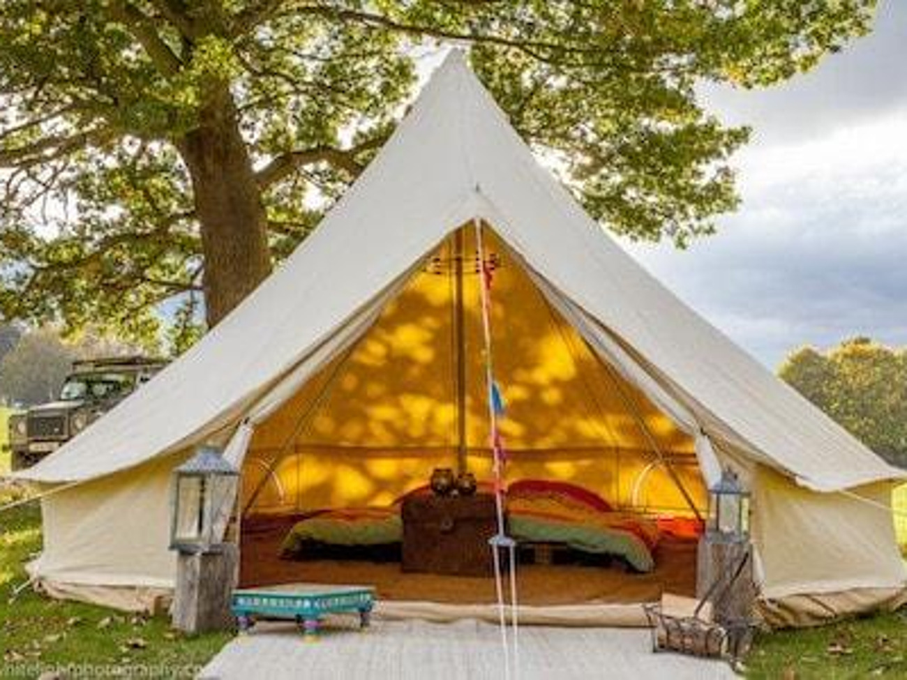 4m bell tent - boutique camping