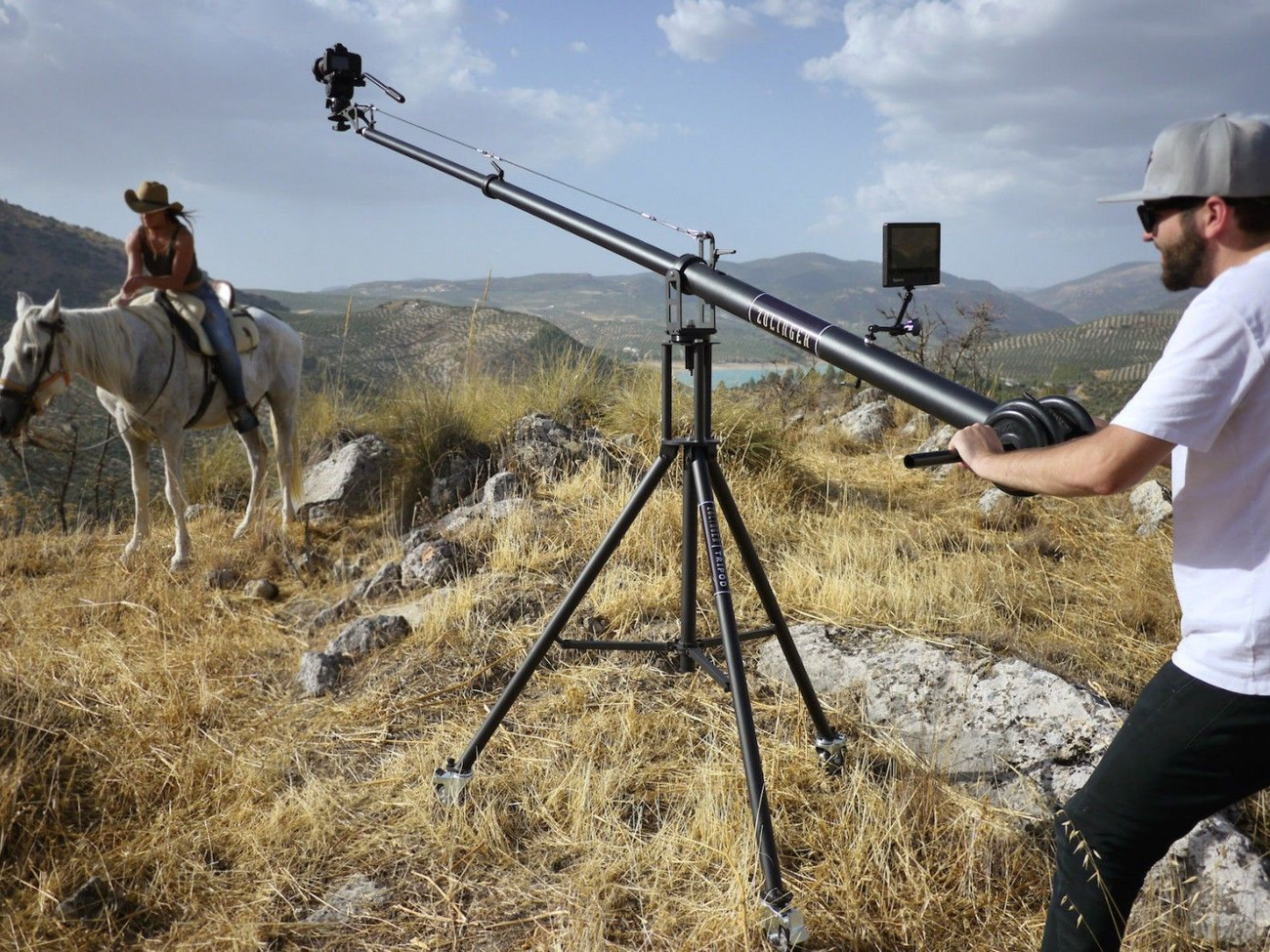 4m camera crane - zolinger studio jib zp2000
