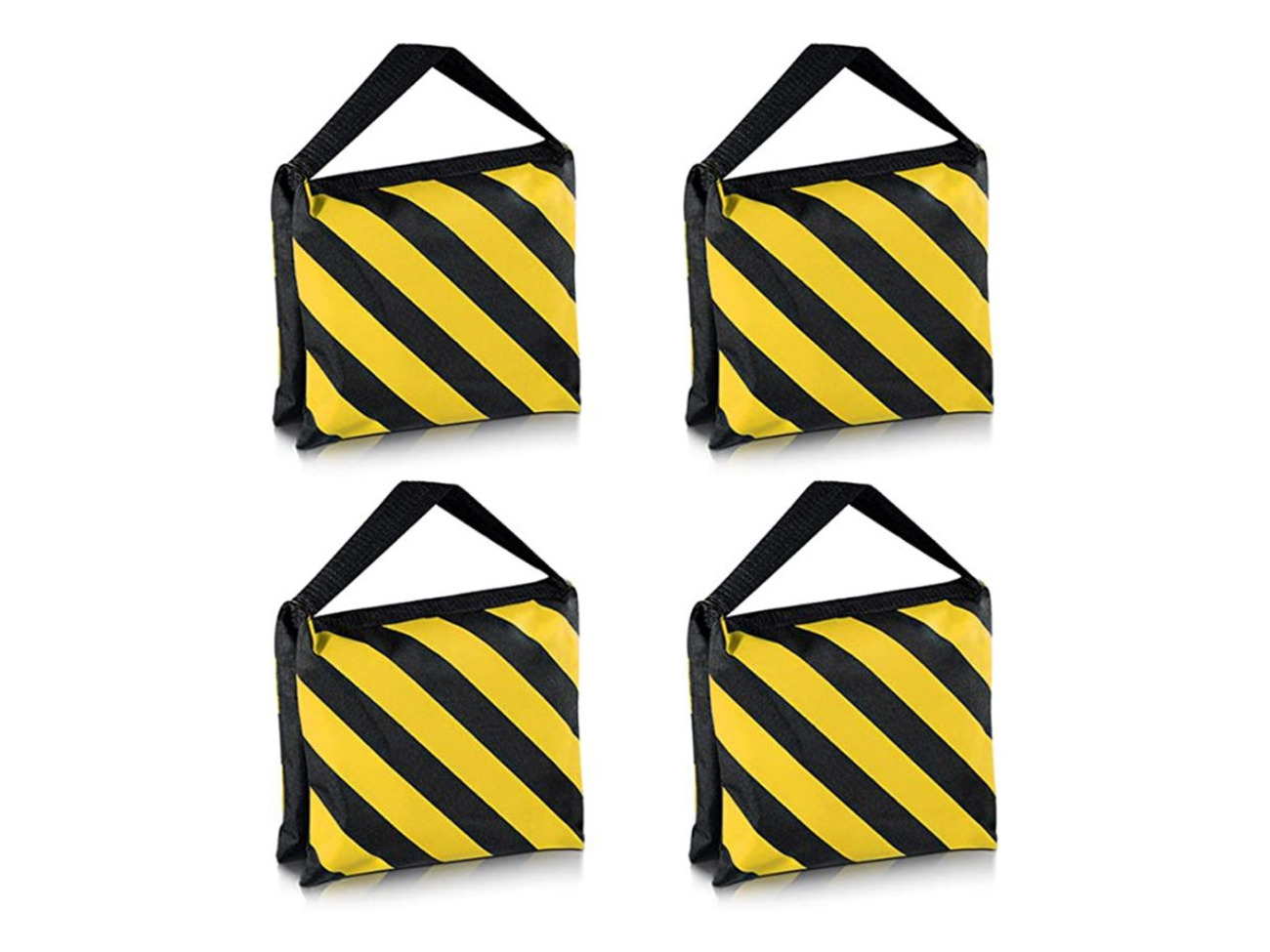4x 7kg filled neewer yellow hazard sandbags (28kg total)